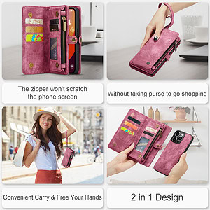 Solidenz Urban Wallet iPhone 16 Plus hoesje - Rood - 11