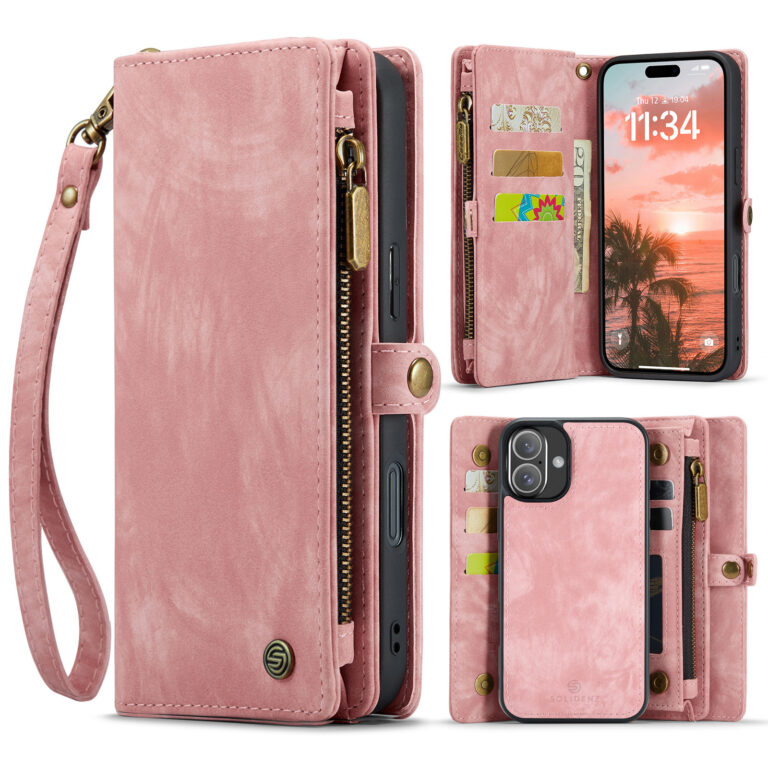 Solidenz Urban Wallet iPhone 16 hoesje - Roze