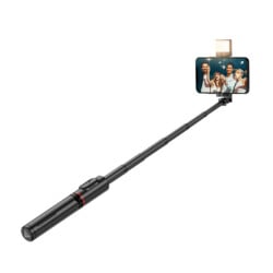 WiWu Selfie Stick en Tripod - Met Statief - Met Verlichting - Met Bluetooth - Zwart