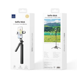 WiWu Tripod en Selfiestick – Met Statief – Met Verlichting – Met Bluetooth – Zwart - 5