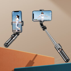 WiWu Mini Selfie stick – Met Bluetooth – Zwart - 5