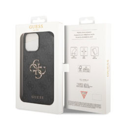 Guess Metal Logo iPhone 15 Pro hoesje – Grijs - 7