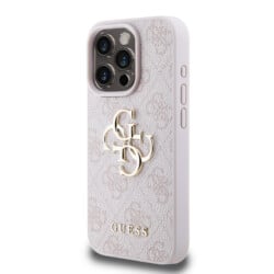 Guess Metal Logo iPhone 15 Pro Max hoesje – Roze - 1