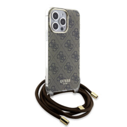 Guess IML Crossbody Strap iPhone 15 Pro hoesje – Bruin - 2