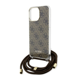 Guess IML Crossbody Strap iPhone 15 Pro hoesje – Bruin - 4