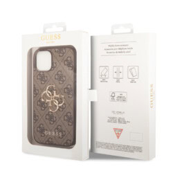 Guess Metal Logo iPhone 15 hoesje – Bruin - 7