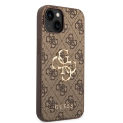 Guess Metal Logo iPhone 15 hoesje – Bruin - 3