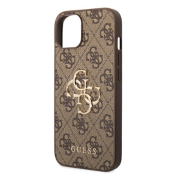 Guess Metal Logo iPhone 15 hoesje – Bruin - 5