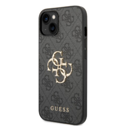 Guess Metal Logo iPhone 15 hoesje – Grijs - 1
