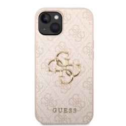Guess Metal Logo iPhone 15 hoesje – Roze - 2