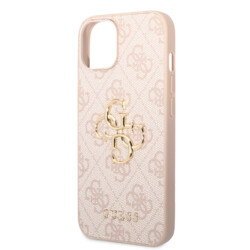 Guess Metal Logo iPhone 15 hoesje – Roze - 5