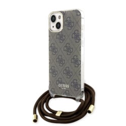 Guess IML Crossbody Strap iPhone 15 hoesje - Bruin