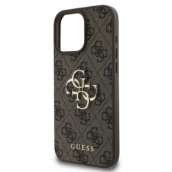 Guess Metal Logo iPhone 16 Pro Max hoesje – Bruin - 5