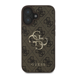 Guess Metal Logo iPhone 16 hoesje – Bruin - 2