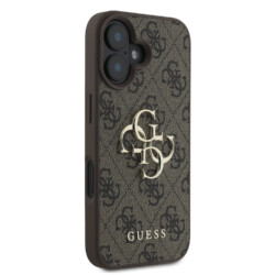 Guess Metal Logo iPhone 16 hoesje – Bruin - 3
