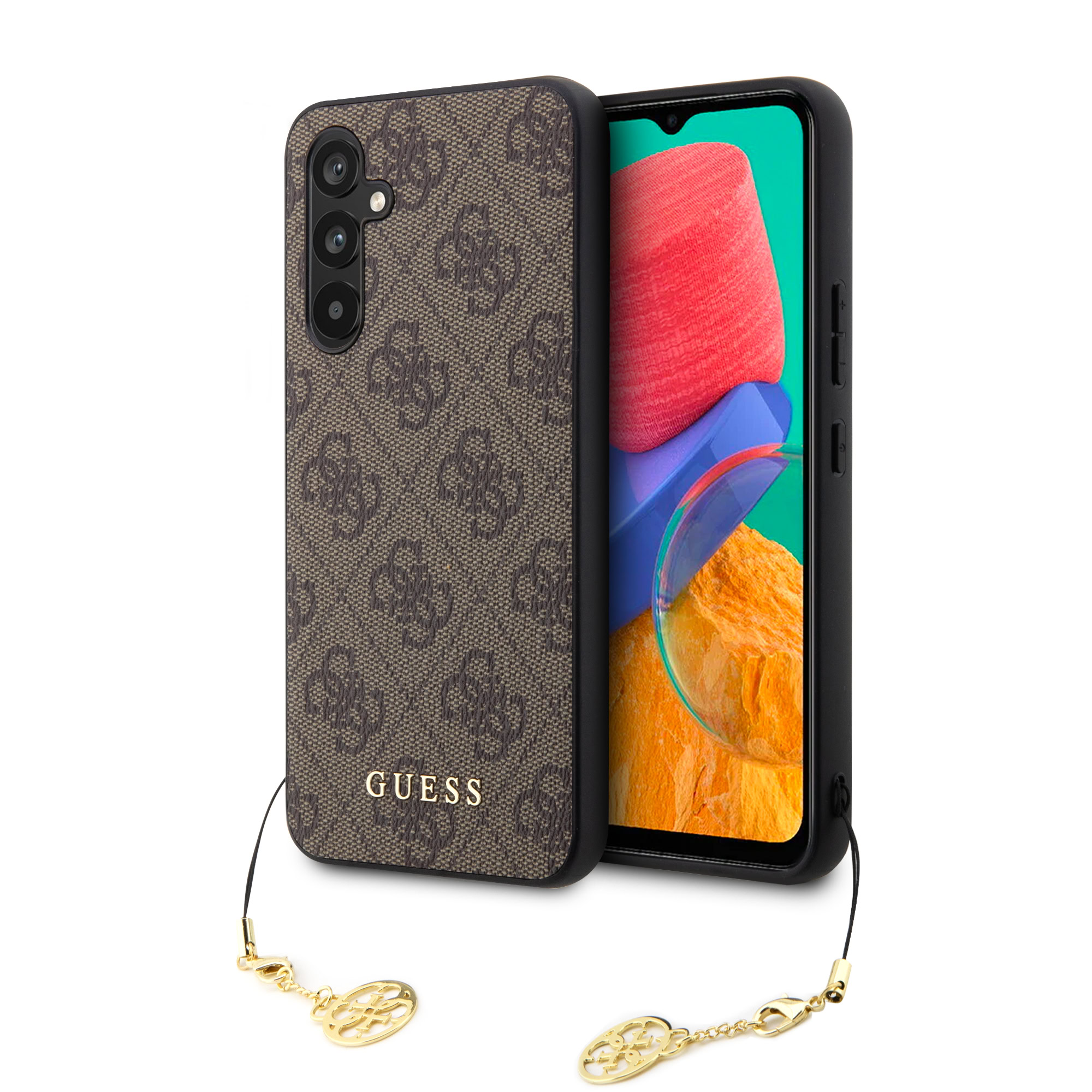 Guess Charm Samsung Galaxy A54 hoesje - Bruin