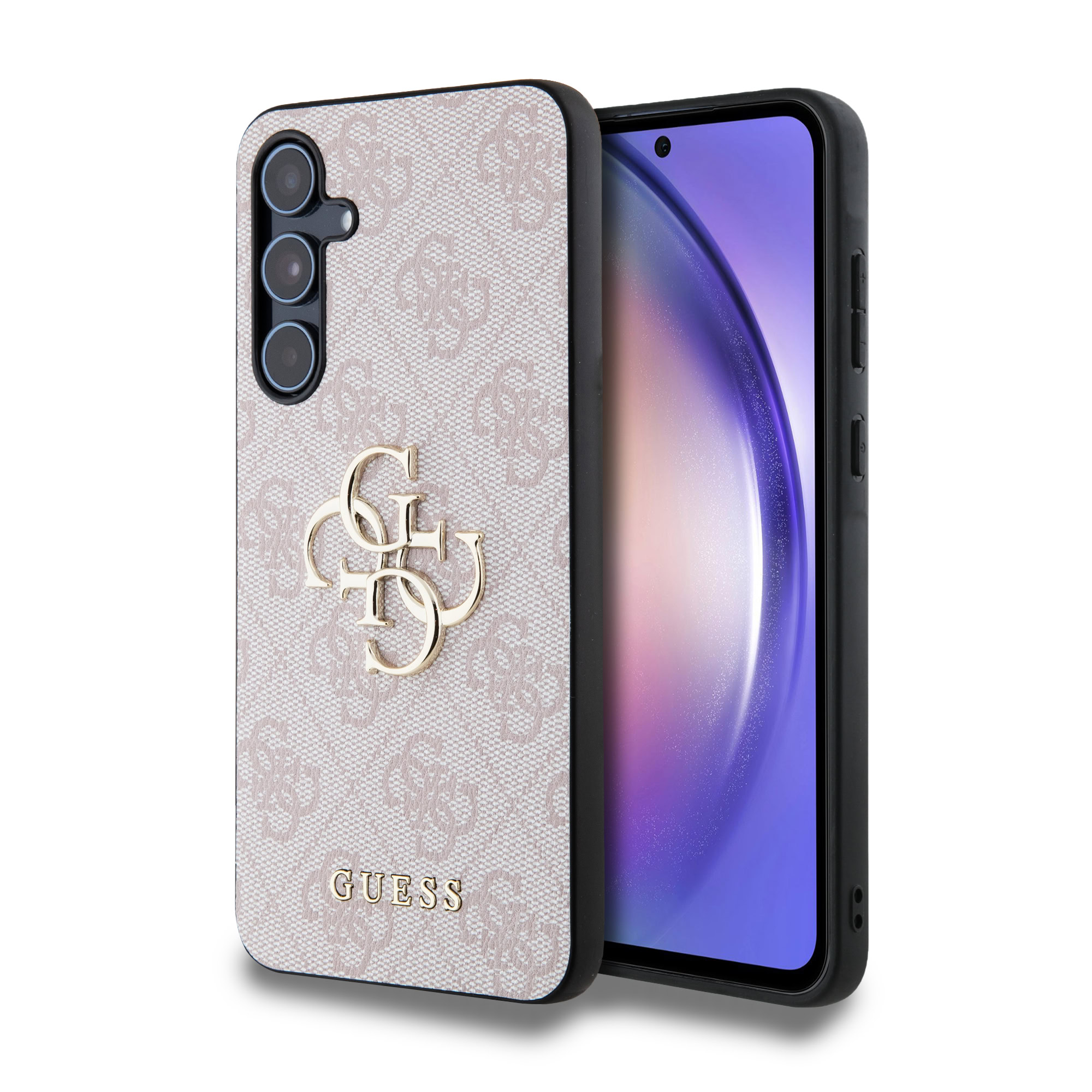 Guess Metal Logo Samsung Galaxy A35 hoesje - Roze