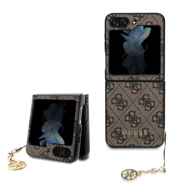 Guess Charm Samsung Galaxy Z Flip 5 hoesje - Bruin