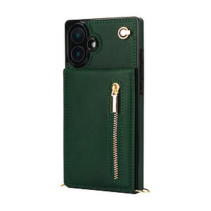 Solidenz Fashion Portemonnee hoesje met koord iPhone 16 – Groen - 5