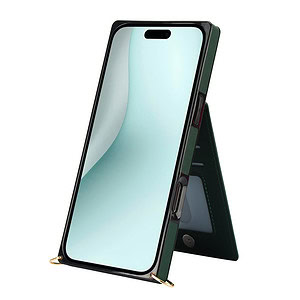 Solidenz Fashion Portemonnee hoesje met koord iPhone 16 – Groen - 9