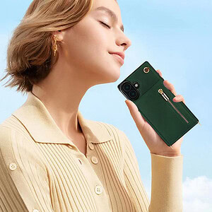 Solidenz Fashion Portemonnee hoesje met koord iPhone 16 – Groen - 11