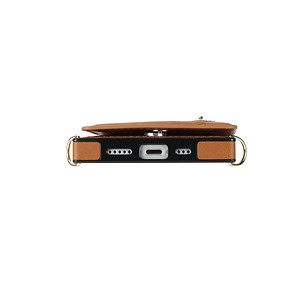 Solidenz Fashion Portemonnee hoesje met koord iPhone 16 Pro Max – Bruin - 6