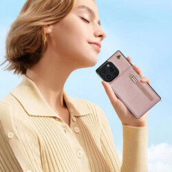 Solidenz Fashion Portemonnee hoesje met koord iPhone 16 Pro – Roségoud - 10