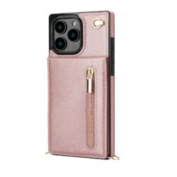Solidenz Fashion Portemonnee hoesje met koord iPhone 16 Pro – Roségoud - 4
