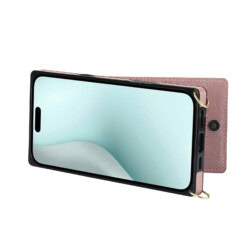 Solidenz Fashion Portemonnee hoesje met koord iPhone 16 Plus – Roségoud - 8