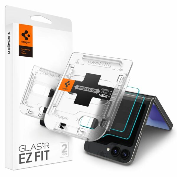 Spigen EZ Fit Screen protector Samsung Galaxy Z Flip 6 met installatie tools - 2 Stuks