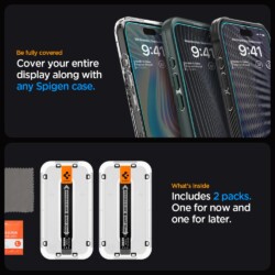 Spigen EZ Fit Screen protector iPhone 15 Pro Max met installatie tools – 2 Stuks - 11