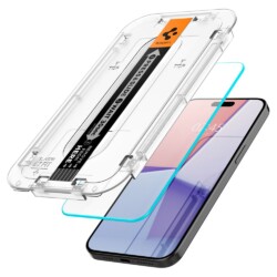 Spigen EZ Fit Screen protector iPhone 15 Pro Max met installatie tools – 2 Stuks - 1