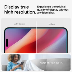 Spigen EZ Fit Screen protector iPhone 16 / iPhone 15 met installatie tools – 2 Stuks - 10