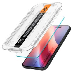 Spigen EZ Fit Screen protector iPhone 16 / iPhone 15 met installatie tools – 2 Stuks - 1