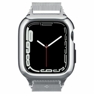 Spigen Metal Fit Apple Watch 4 / 5 / 6 / 7 / 8 / 9 / SE – 44 & 45 MM – Zilver - 1