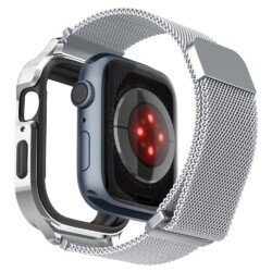 Spigen Metal Fit Apple Watch 4 / 5 / 6 / 7 / 8 / 9 / SE – 44 & 45 MM – Zilver - 2