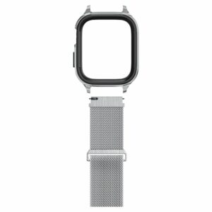 Spigen Metal Fit Apple Watch 4 / 5 / 6 / 7 / 8 / 9 / SE – 44 & 45 MM – Zilver - 7