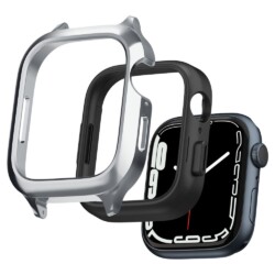 Spigen Metal Fit Apple Watch 4 / 5 / 6 / 7 / 8 / 9 / SE – 44 & 45 MM – Zilver - 8