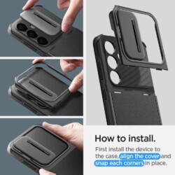 Spigen Optik Armor Samsung Galaxy S24 hoesje – Zwart - 12