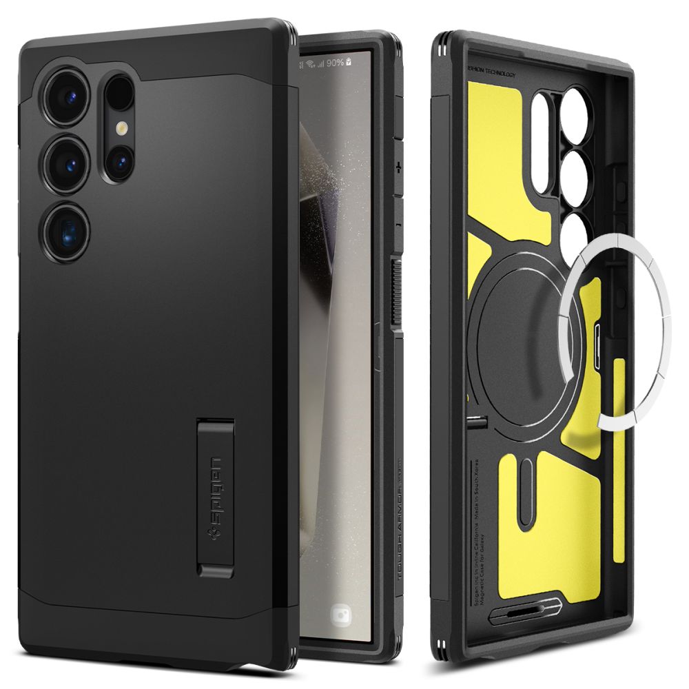 Spigen Tough Armor MagSafe Samsung Galaxy S24 Ultra hoesje - Zwart
