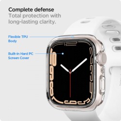 Spigen Ultra Hybrid Apple Watch 7 / 8 / 9 – 41 MM – Transparant - 6