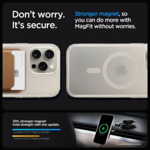 Spigen Ultra Hybrid MagSafe iPhone 15 Pro hoesje – Frost Natural Titanium - 10