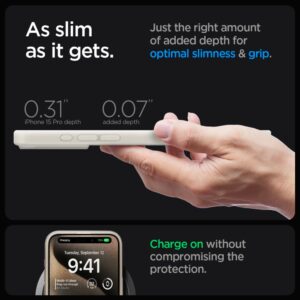 Spigen Ultra Hybrid MagSafe iPhone 15 Pro hoesje – Frost Natural Titanium - 11