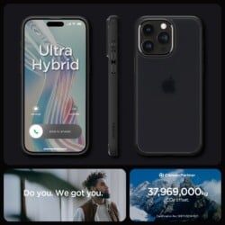 Spigen Ultra Hybrid iPhone 15 Pro hoesje – Frost Black - 13