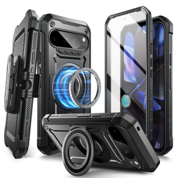 Supcase UB Pro MagSafe met screen protector Google Pixel 9 / 9 Pro - Zwart