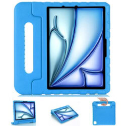 Solidenz EVA iPad Hoes voor kids - iPad Air 6 (M3 en M2) en iPad Pro 2024 - Blauw