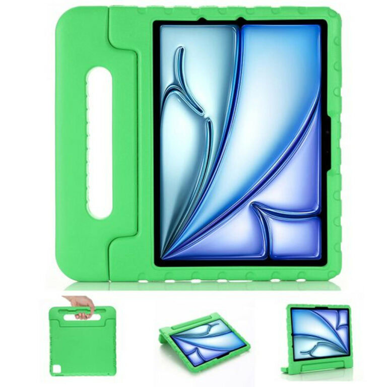 Solidenz EVA iPad Hoes voor kids - iPad Air 11 inch (M4 / M3 / M2) en iPad Pro 11 inch (M5 2025 / M4 2024) - Groen