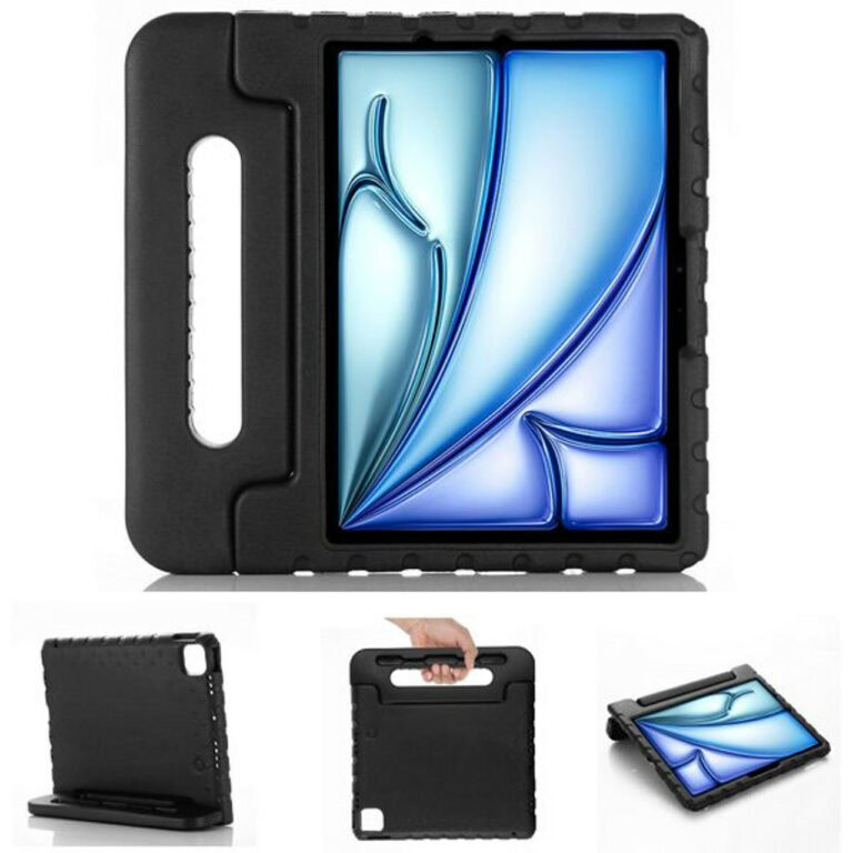 Solidenz EVA iPad Hoes voor kids - iPad Air 11 inch (M4 / M3 / M2) en iPad Pro 11 inch (M5 2025 / M4 2024) - Zwart
