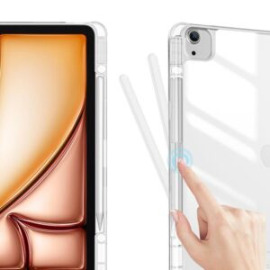 Backcase iPad Air 6 (M3 en M2) - 13 inch - Pencilholder - Transparent - 1