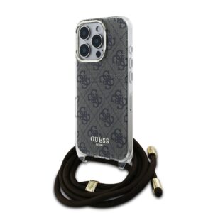 Guess IML 4G Crossbody iPhone 16 Pro Max hoesje met koord – Bruin Main Image